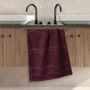 toalla jacquard BERG granate 1