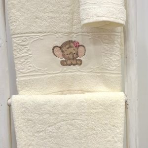 toalla infantil elefante beig