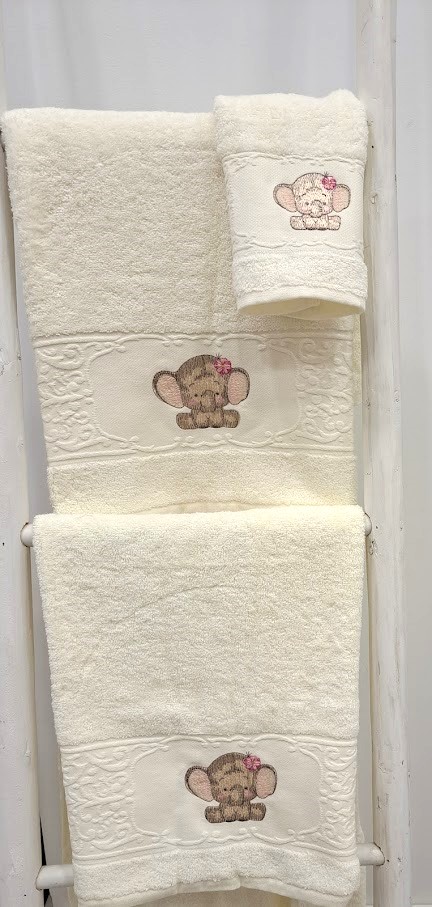 toalla infantil elefante beig